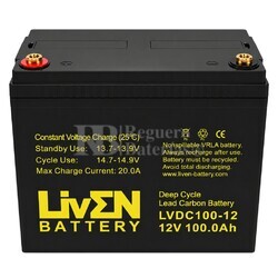 Bater�a Liven Battery LVDC100-12 | 12 voltios 100 amperios Ciclo Profundo